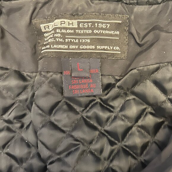 Polo Ralph Lauren Bomber Jacket - Faux Fur Hood & Utility Pocket - Black - Picture 13 of 16